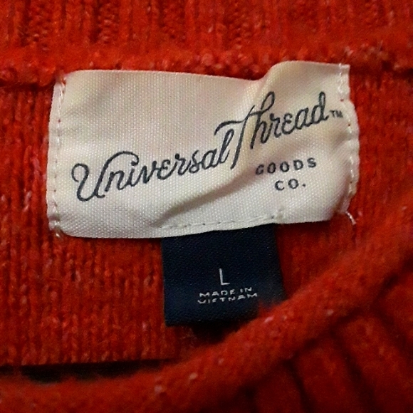 Universal Thread Mock Turtleneck Orange Sweater - Picture 3 of 7